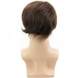 Men’s Wig - Toupee, Full French Lace Base, Color #4ASH (Dark Brown with Ash Tone), Made With Remy Indian Human Hair