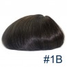 Men's Wig - Toupee, Super Fine Welded Mono Base, Color #1B (Off Black), Made With Remy Indian Human Hair