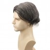 Men's Wig - Toupee, Super Fine Welded Mono Base, Color #1B50 (Off Black with 50% Grey Hair), Made With Remy Indian Human Hair