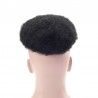 Men’s Wig - Toupee, Afro Curl, Fine Mono with NPU and Lace Front Base, Color #1 (Jet Black), Made With Remy Indian Hair