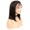 Full Lace Wig, Medium Length, Baby Hair, Color #1B (Off Black), Made With Remy Indian Human Hair