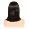 Full Lace Wig, Medium Length, Baby Hair, Color #1B (Off Black), Made With Remy Indian Human Hair