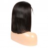 Full Lace Wig, Medium Length, Baby Hair, Color #1B (Off Black), Made With Remy Indian Human Hair