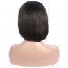 Full Lace Wig, Short Length, 8", Bob Cut, Color #1B (Off Black), Made With Remy Indian Human Hair