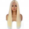 Lace Front Wig, Long Length, Color #22 (Light Pale Blonde), Made With Remy Indian Human Hair