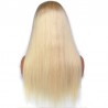 Lace Front Wig, Long Length, Color #22 (Light Pale Blonde), Made With Remy Indian Human Hair