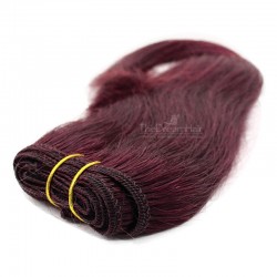 Machine-Made Weft Hair Extensions – Burgundy (Color 99j)