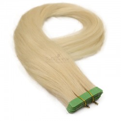 Classic Tape-In Hair Extensions – Platinum Blonde (Color 613)