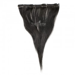 One Piece of Weft, Clip in Hair Extensions, Color #1 (Jet Black), Made With Remy Indian Human Hair