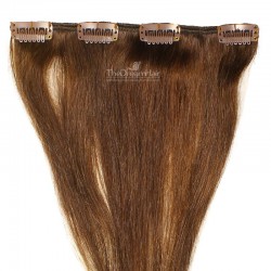 One Piece of Weft, Clip in Hair Extensions, Color #2 (Darkest Brown), Made With Remy Indian Human Hair