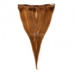 One Piece of Weft, Clip in Hair Extensions, Color #6 (Medium Brown), Made With Remy Indian Human Hair