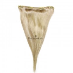 One Piece of Weft, Clip in Hair Extensions, Color #22 (Light Pale Blonde), Made With Remy Indian Human Hair