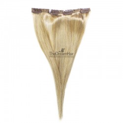 One Piece of Double Weft, Clip in Hair Extensions, Color #22 (Light Pale Blonde), Made With Remy Indian Human Hair