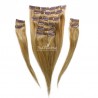 Set of 10 Pieces Double Weft Clip in Hair, Color #27 (Honey Blonde), Made With Remy Indian Human Hair