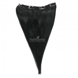 One Piece Of Quadruple Weft, Extra Thick, Clip in Hair Extensions, Color #1 (Jet Black), Made With Remy Indian Human Hair