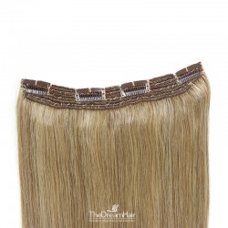 One Piece Of Quadruple Weft, Extra Thick, Clip in Hair Extensions, Color #16 (Medium Ash Blonde), Made With Remy Human Hair