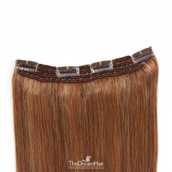 One Piece Of Quadruple Weft, Extra Thick, Clip in Hair Extensions, Color #30 (Dark Auburn), Made With Remy Indian Human Hair