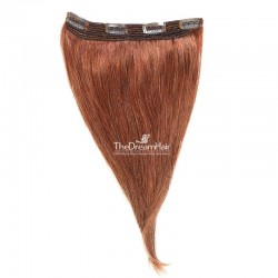 One Piece Of Quadruple Weft, Extra Thick, Clip in Hair Extensions, Color #33 (Auburn), Made With Remy Indian Human Hair