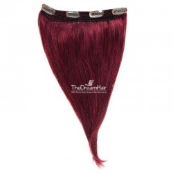 One Piece Of Quadruple Weft, Extra Thick, Clip in Hair Extensions, Color #99j (Burgundy), Made With Remy Indian Human Hair