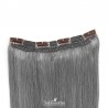 One Piece Of Quadruple Weft, Extra Thick, Clip in Hair Extensions, Color #Silver, Made With Remy Indian Human Hair