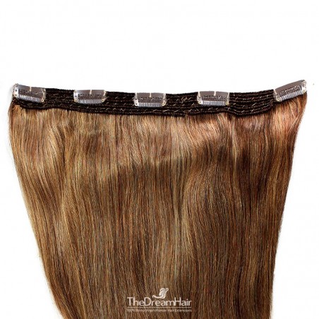 One Piece of Quadruple Weft, Extra Large And Extra Thick, Clip in Hair Extensions, Color #30 (Dark Auburn)