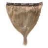 One Piece of Quadruple Weft, Extra Large And Extra Thick, Clip in Hair Extensions, Color #14 (Dark Ash Blonde)