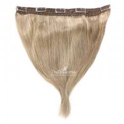 One Piece of Quadruple Weft, Extra Large And Extra Thick, Clip in Hair Extensions, Color #22 (Light Pale Blonde)