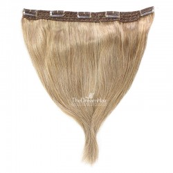 One Piece of Quadruple Weft, Extra Large And Extra Thick, Clip in Hair Extensions, Color #24 (Golden Blonde)