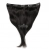 One Piece of Triple Weft "Extra-Large", Clip in Hair Extensions, Color #1B (Off Black), Made With Remy Indian Human Hair