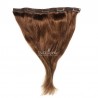 One Piece of Triple Weft "Extra-Large", Clip in Hair Extensions, Color #4 (Dark Brown), Made With Remy Indian Human Hair