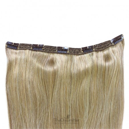 One Piece of Triple Weft "Extra-Large", Clip in Hair Extensions, Color #22 (Light Pale Blonde), Made With Remy Indian Human Hair