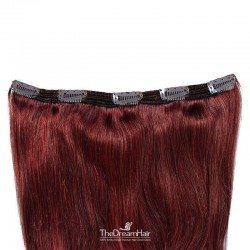 One Piece of Triple Weft "Extra-Large", Clip in Hair Extensions, Color #99j (Burgundy), Made With Remy Indian Human Hair