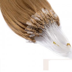 Micro Loop Ring Hair, Color #14 (Dark Ash Blonde), Made With Remy Indian Human Hair