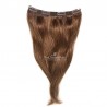 One Piece of Triple Weft, Clip in Hair Extensions, Color #4 (Dark Brown), Made With Remy Indian Human Hair