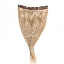 One Piece of Triple Weft, Clip in Hair Extensions, Color #12 (Light Brown), Made With Remy Indian Human Hair