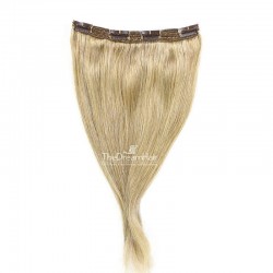 One Piece of Triple Weft, Clip in Hair Extensions, Color #22 (Light Pale Blonde), Made With Remy Indian Human Hair