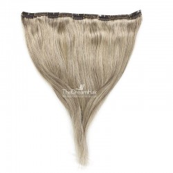 One Piece of Double Weft "Extra-Large", Clip in Hair Extensions, Color #14 (Dark Ash Blonde), Made With Remy Indian Human Hair