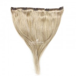 One Piece of Double Weft "Extra-Large", Clip in Hair Extensions, Color #22 (Light Pale Blonde), Made With Remy Indian Human Hair