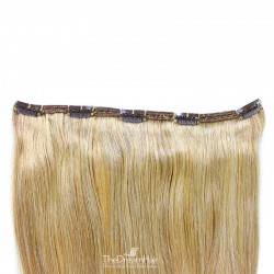 One Piece of Double Weft "Extra-Large", Clip in Hair Extensions, Color #24 (Golden Blonde), Made With Remy Indian Human Hair