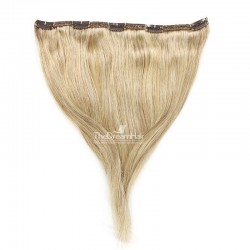 One Piece of Double Weft "Extra-Large", Clip in Hair Extensions, Color #24 (Golden Blonde), Made With Remy Indian Human Hair