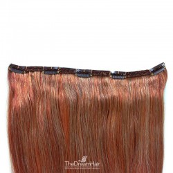 One Piece of Double Weft "Extra-Large", Clip in Hair Extensions, Color #33 (Auburn), Made With Remy Indian Human Hair