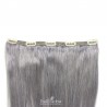 One Piece of Double Weft, Extra Large, Clip-in Hair Extensions, Color #Silver, Made With Remy Indian Human Hair