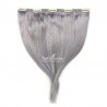 One Piece of Double Weft, Extra Large, Clip-in Hair Extensions, Color #Silver, Made With Remy Indian Human Hair