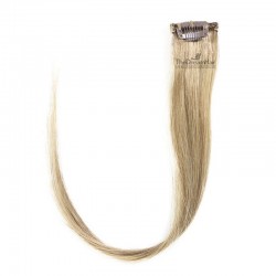 One Piece of Funky Streak Weft, Clip in Hair Extensions, Color #14 (Dark Ash Blonde), Made With Remy Indian Human Hair