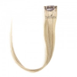 One Piece of Funky Streak Weft, Clip in Hair Extensions, Color #18 (Light Ash Blonde), Made With Remy Indian Human Hair