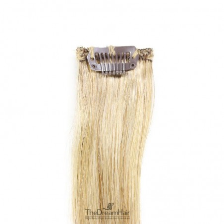 One Piece of Funky Streak Weft, Clip in Hair Extensions, Color #613 (Platinum Blonde), Made With Remy Indian Human Hair