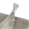 Bulk Hair Extensions, Colour #Grey, Made With Remy Indian Human Hair