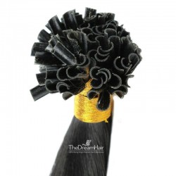 Pre-bonded Hair Extensions, Nail/U-Tip, Color #1 (Jet Black), Made With Remy Indian Human Hair