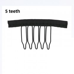 Snap Wig Combs Clips With 5 Teeth, Color Black, For Making Wig.