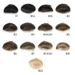 Color 4 (Dark Brown), Men's Frontal Hairpiece Specially Designed to Cover Receding Hairline, Made With Remy Indian Human Hair